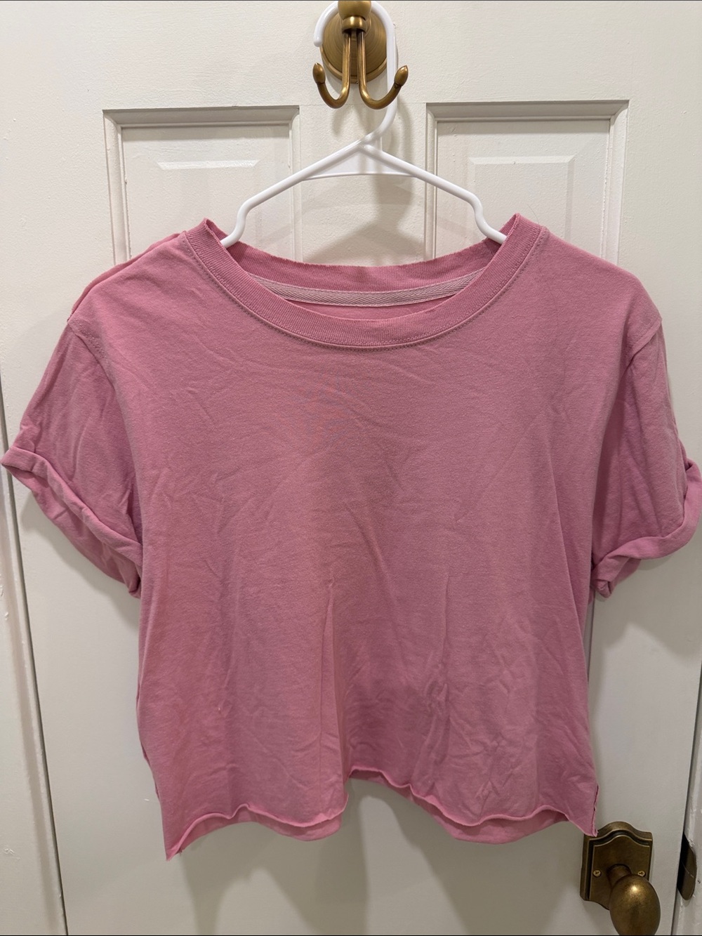 We The Free lavender Cropped Crew Tee